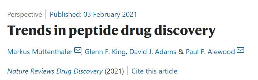 《自然》雜志：發(fā)現多肽藥物有什么趨勢？
